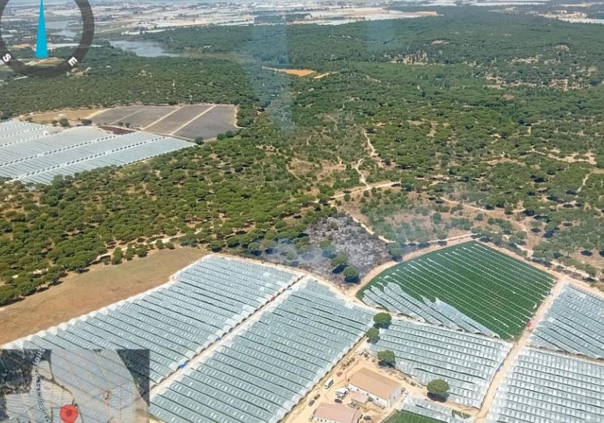 El incendio se ha declarado en el paraje de 'La Malvina', en Moguer,