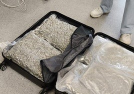 Detenido cuando intentaba viajar a Alemania con 24 kilos de marihuana en la maleta
