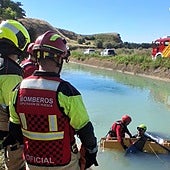 Muere un conductor tras caer su todoterreno al Canal de Aragón y Cataluña en Albelda (Huesca)