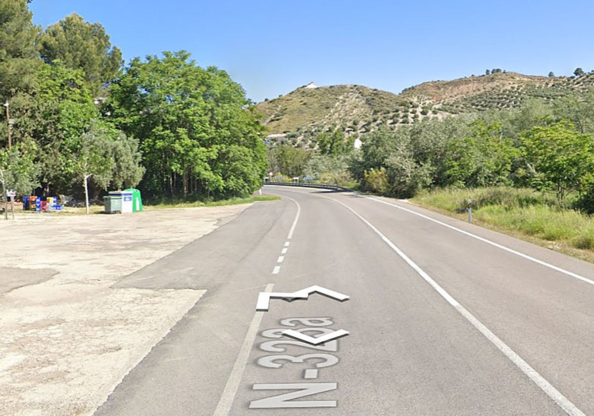 Punto en el que se ha producido el accidente en la N323a