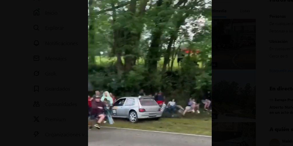 Un coche se sale de la pista en el Rallye de Hoznayo y atropella a ocho espectadores