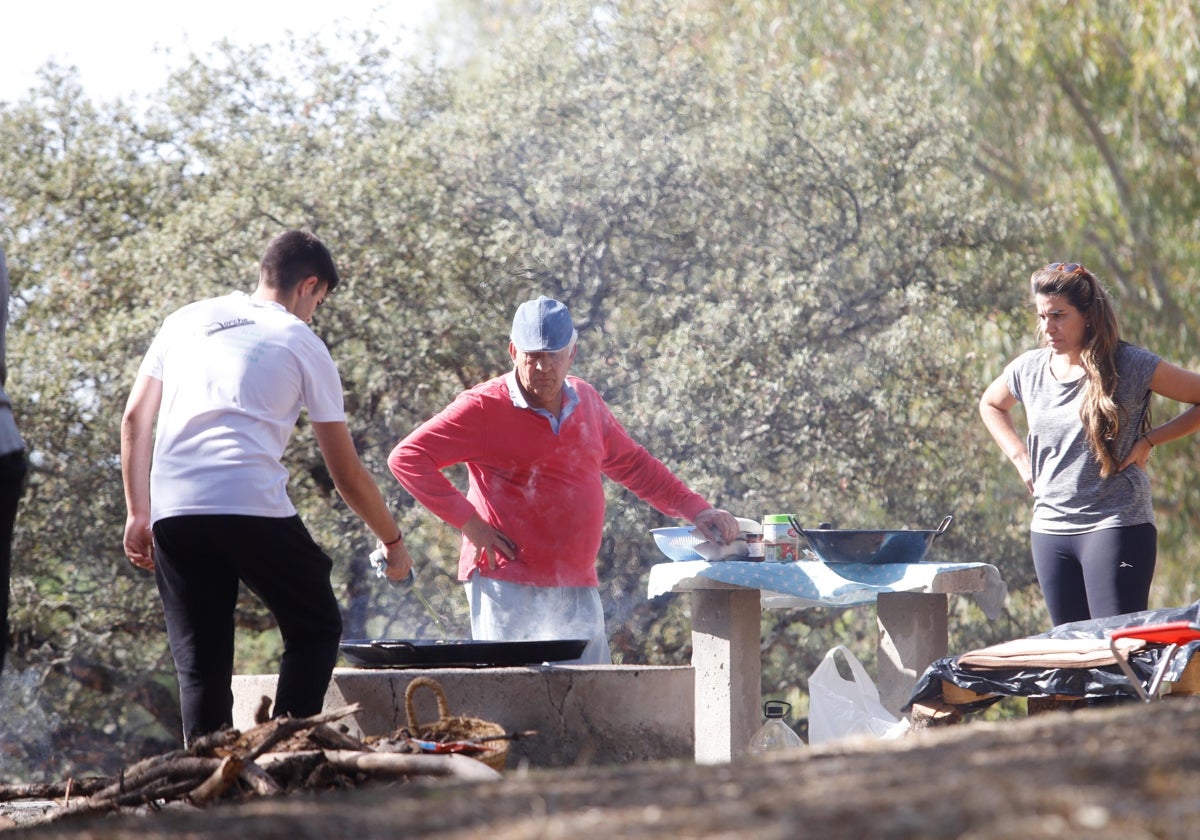 Una barbacoa al aire libre