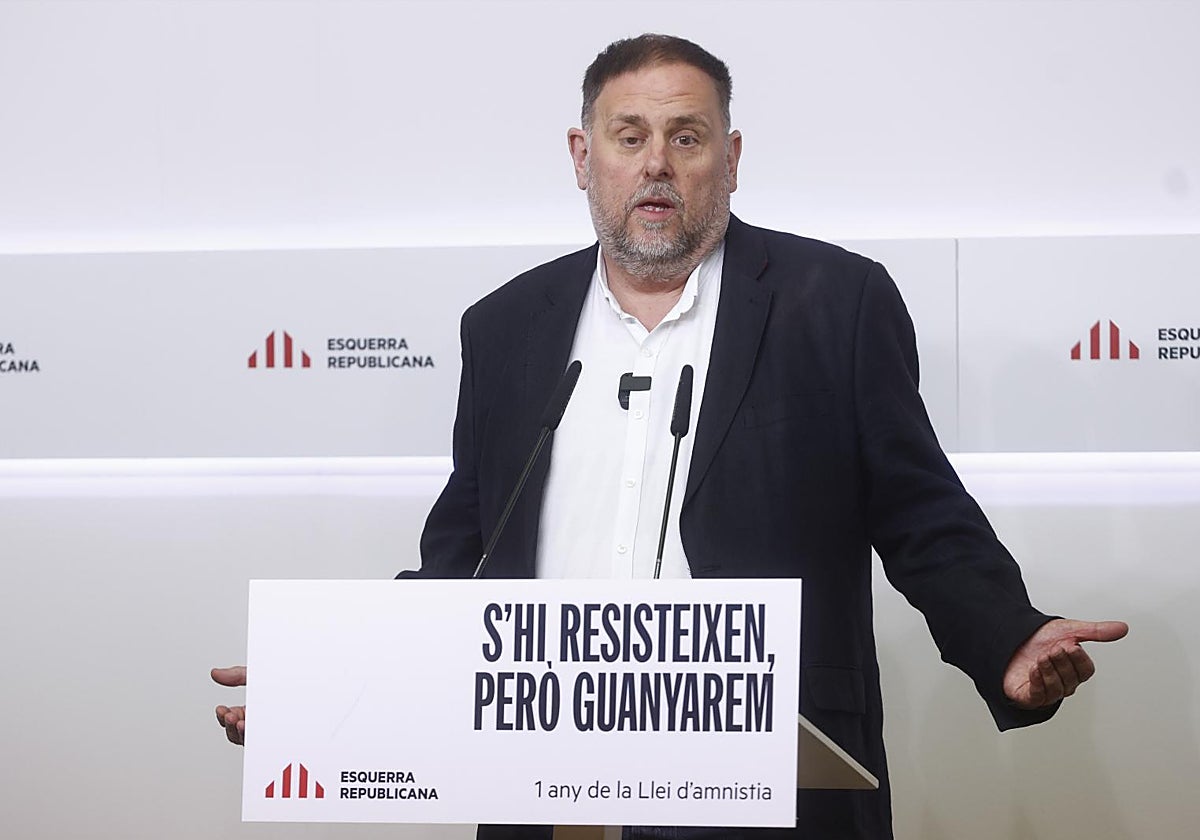 El presidente de ERC, Oriol Junqueras