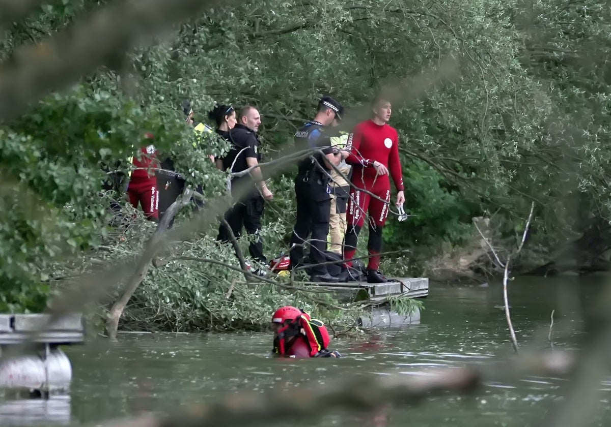 Dispositivo de búsqueda del joven que desapareció mientras se bañaba en el río Pisuerga a su paso por Valladolid