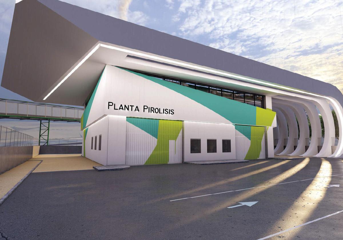 Infografía de la futura planta de tratamiento de plásticos por pirólisis