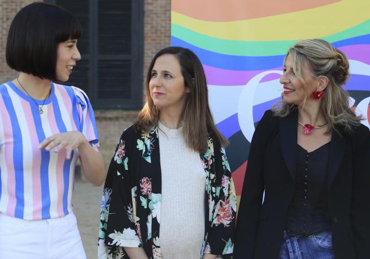 Diana Morant, Ione Belarra y Yolanda Díaz