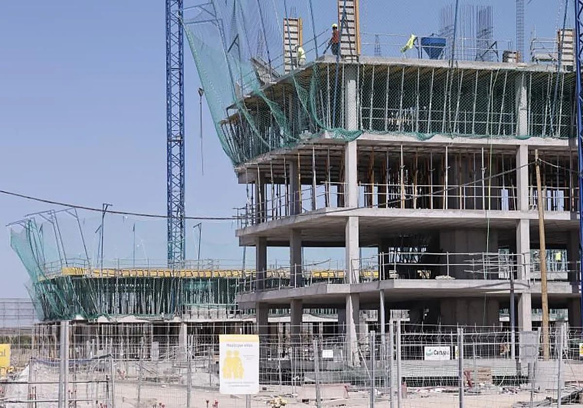 Una construcción de viviendas