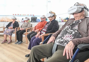 Atapuerca desde el interior de una residencia gracias a gafas 3D
