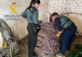 Detenidas 19 personas dedicadas al robo de cable de cobre en todo el país tras una investigación iniciada en Jaén