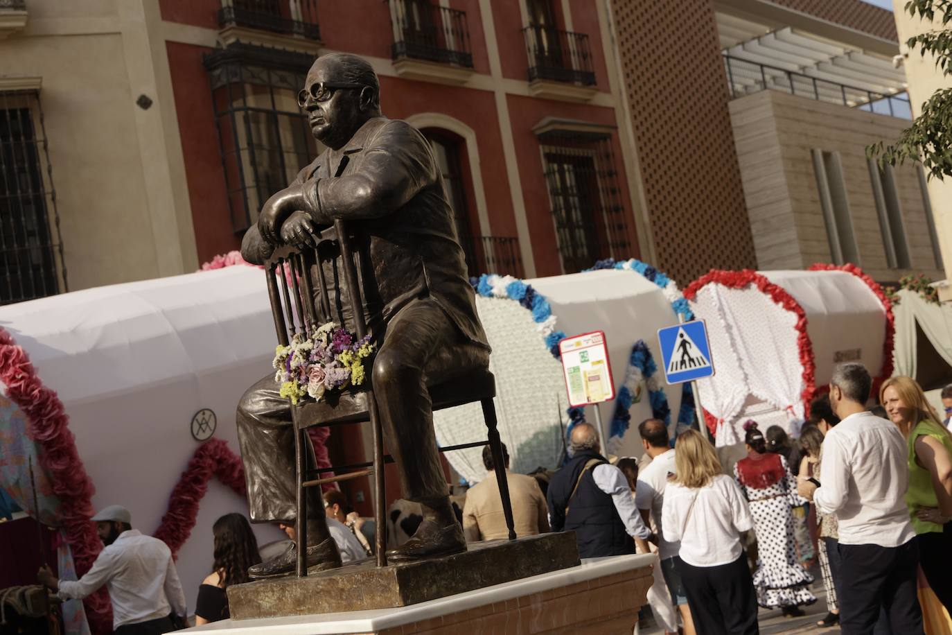 Salida de la Hermandad del Rocío de Sevilla en su peregrinación a la Aldea del Rocío