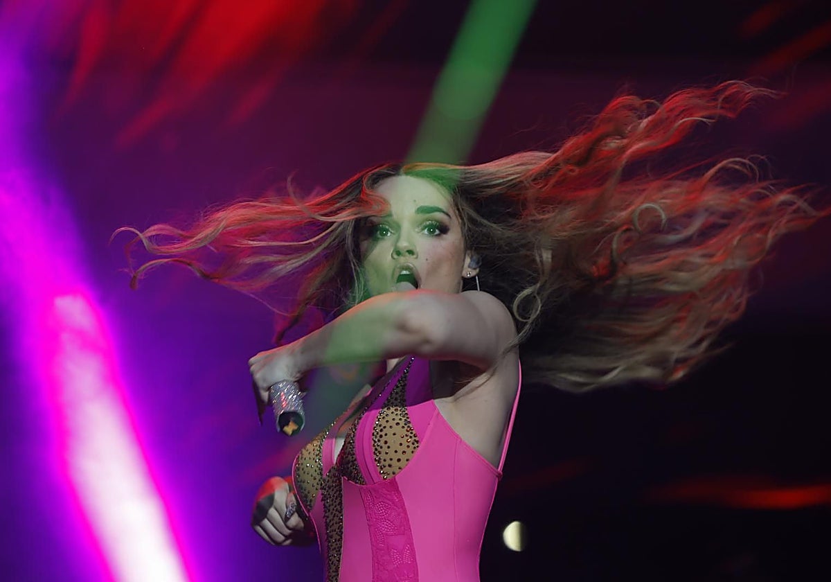 Melody, durante su actuación en Antequera el pasado fin de semana