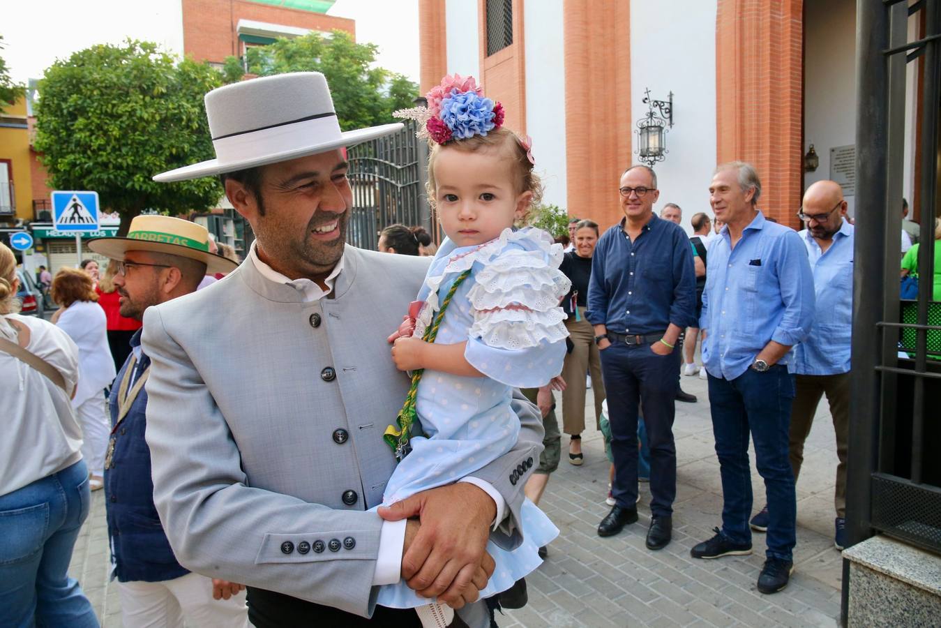 Primeros momentos de la peregrinación de la Hermandad del Rocío del Cerro del Águila