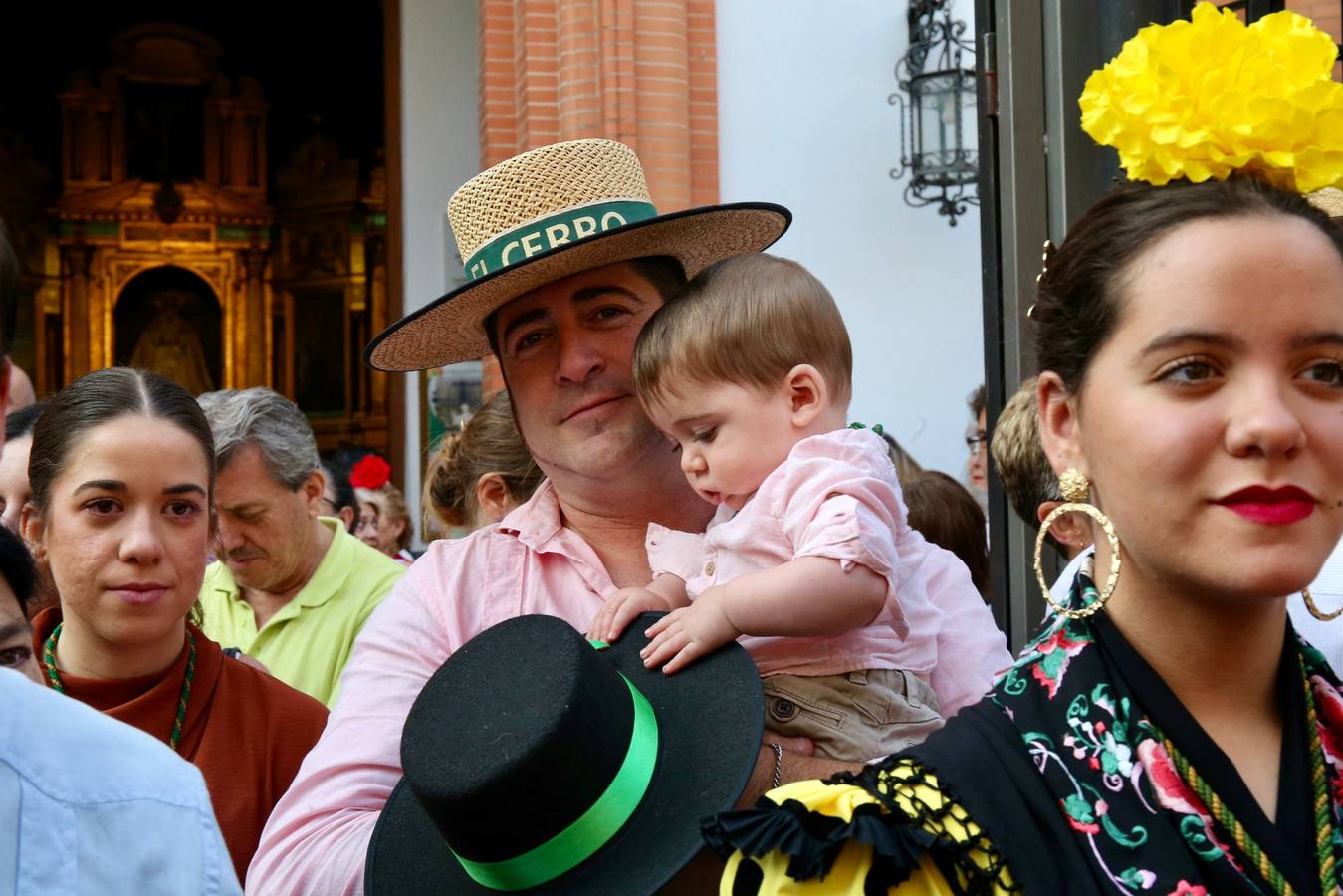 Primeros momentos de la peregrinación de la Hermandad del Rocío del Cerro del Águila