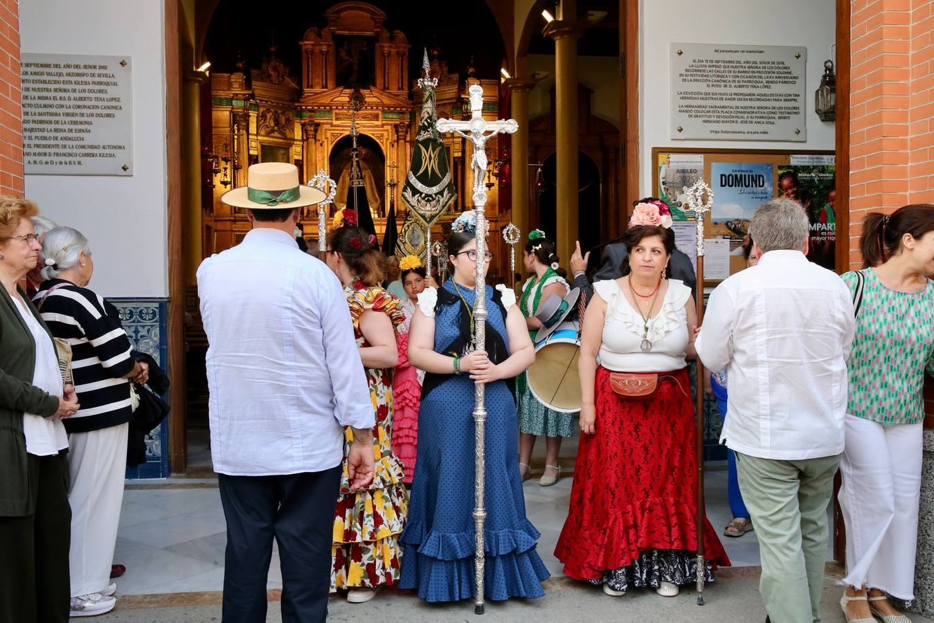 Primeros momentos de la peregrinación de la Hermandad del Rocío del Cerro del Águila