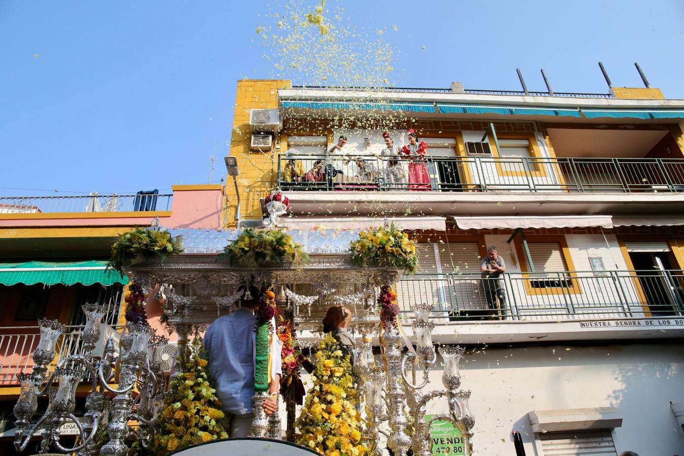 Primeros momentos de la peregrinación de la Hermandad del Rocío del Cerro del Águila