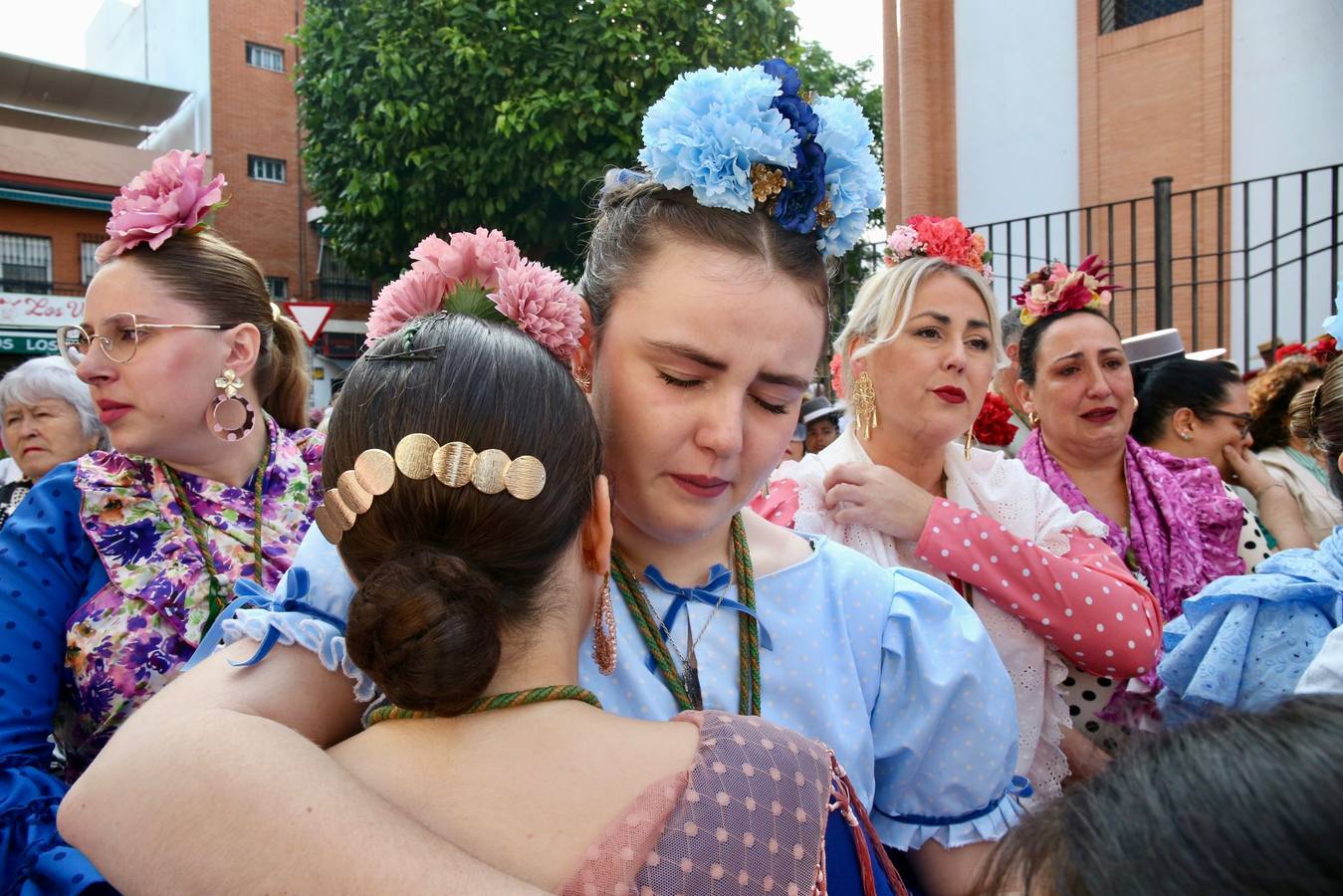 Primeros momentos de la peregrinación de la Hermandad del Rocío del Cerro del Águila