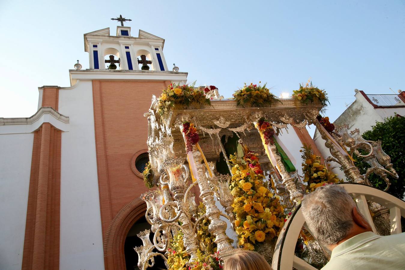 Primeros momentos de la peregrinación de la Hermandad del Rocío del Cerro del Águila