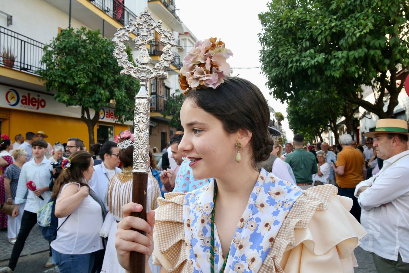 Primeros momentos de la peregrinación de la Hermandad del Rocío del Cerro del Águila