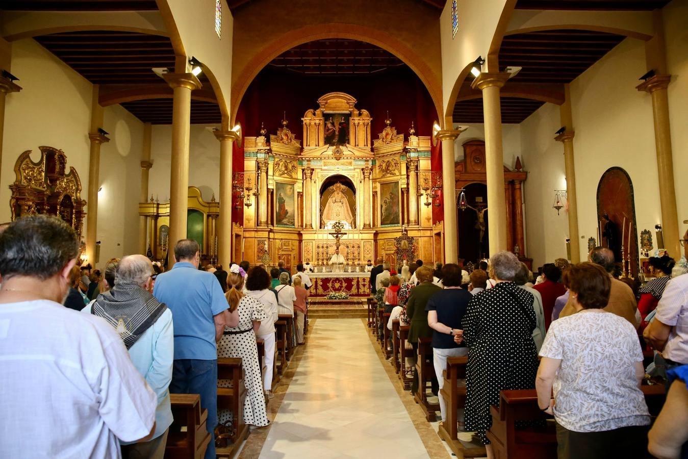 Primeros momentos de la peregrinación de la Hermandad del Rocío del Cerro del Águila