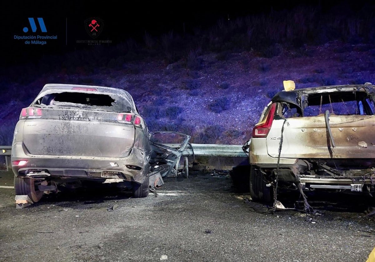 Estado en el que quedaron los coches siniestrado