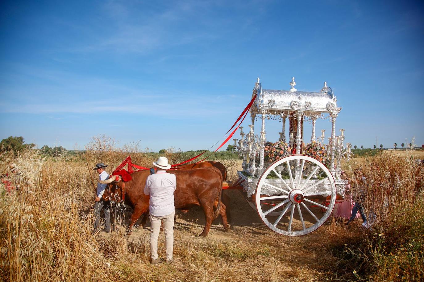 Salida de la hermandad de Carrión hacia la aldea del Rocío