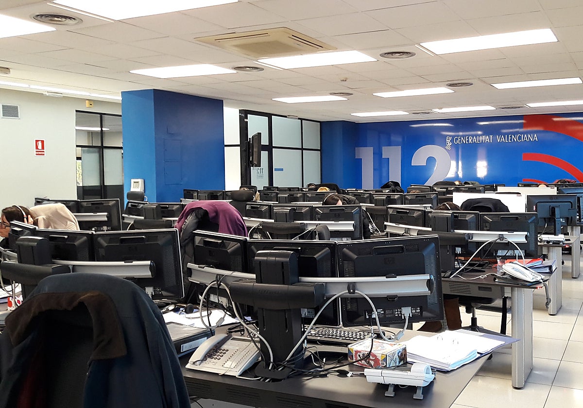 Imagen de archivo de la sala de llamadas del 112 de Emergencias en la Comunidad Valenciana