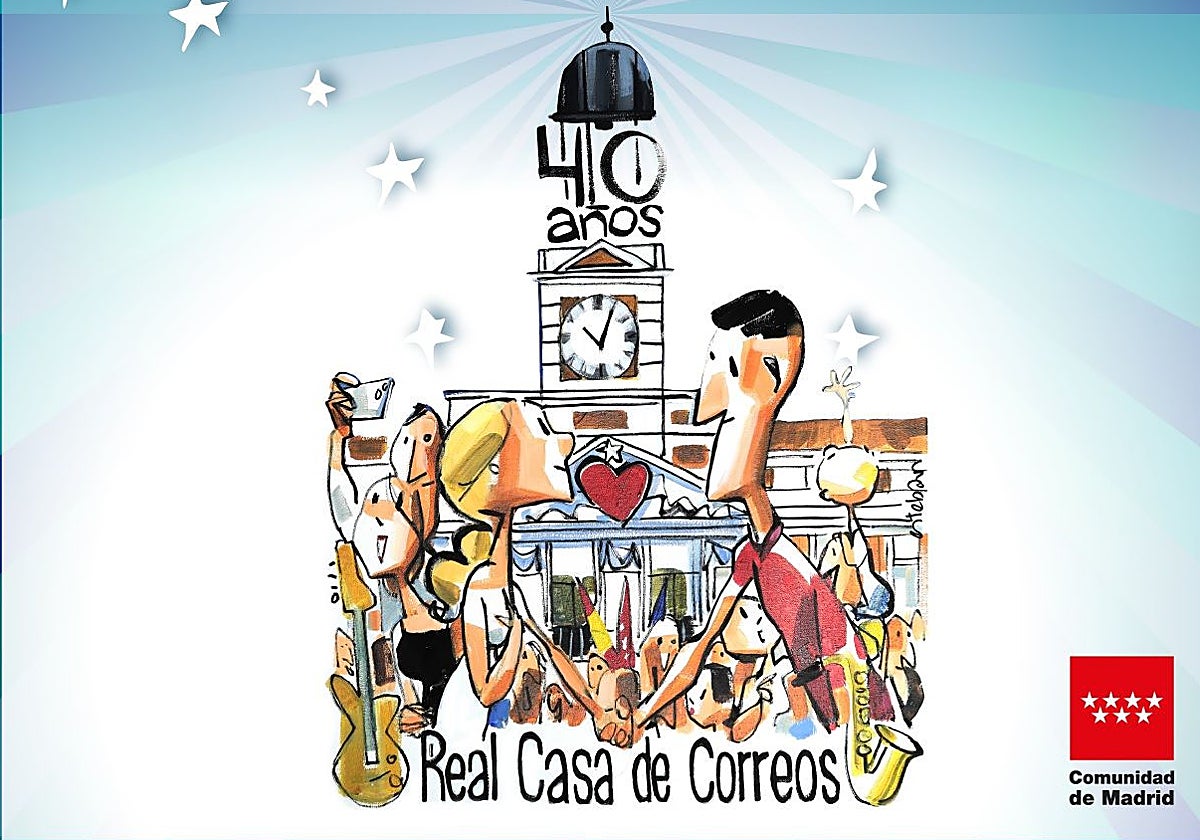 Cartel del concierto aniversario de los 40 años de la Real Casa de Correos como sede regional