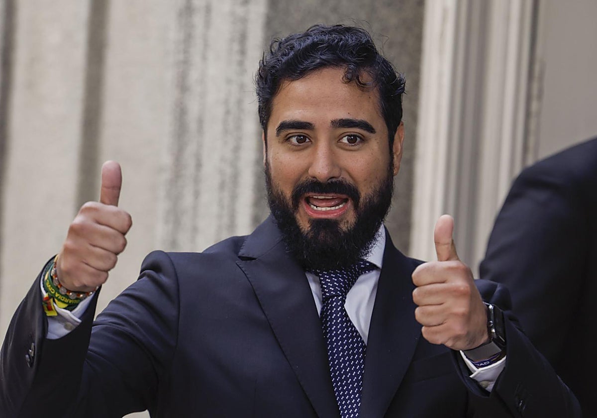 El eurodiputado Luis Pérez Fernández, conocido como Alvise, a su llegada al Tribunal Supremo