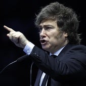 Milei critica Sánchez durante un acto en Madrid: «Contra los socialistas de mierda, siempre estaré de su lado»