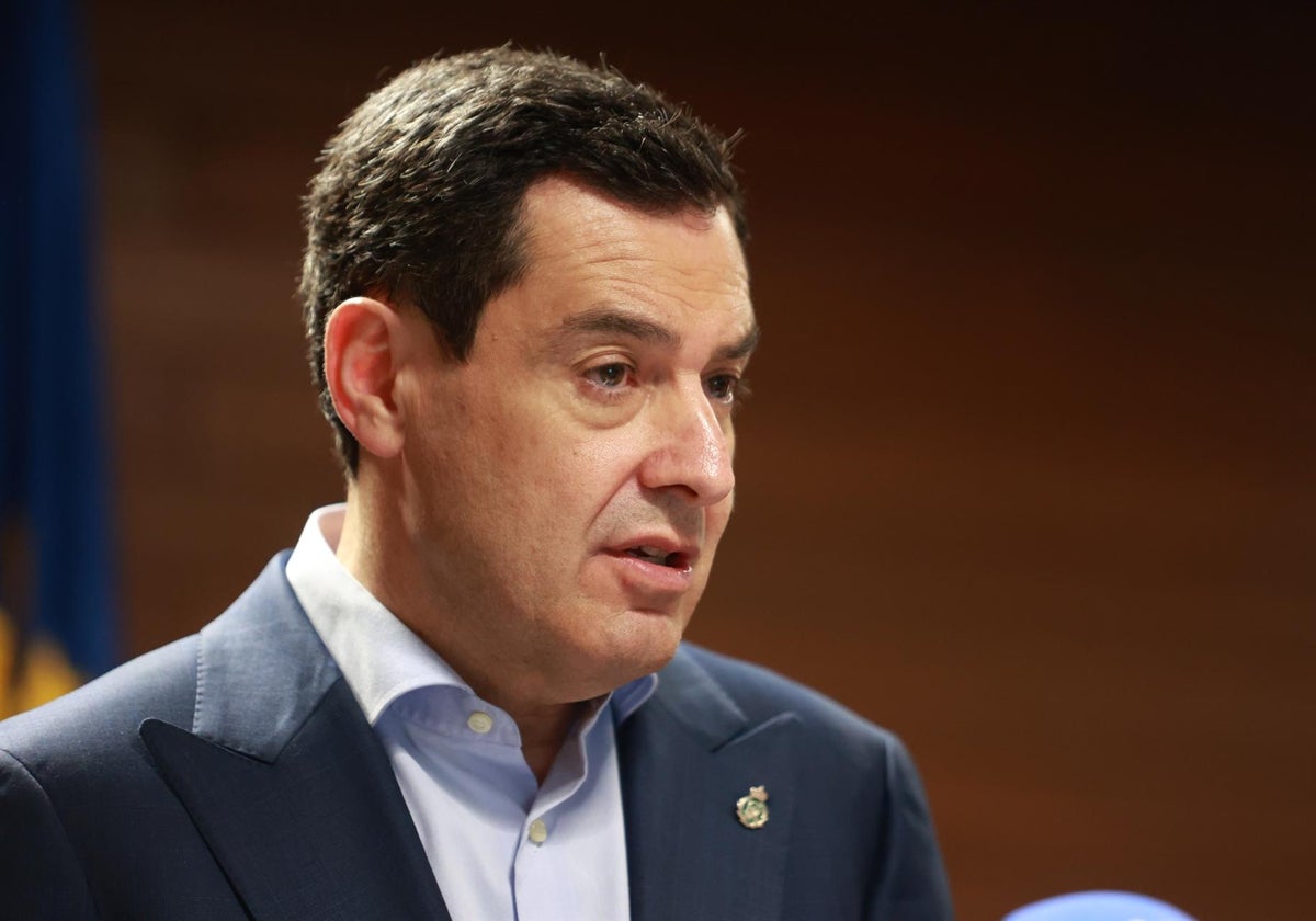 El presidente de la Junta de Andalucía, Juanma Moreno