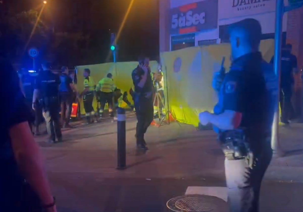 La Policía y los servicios de emergencia, en el lugar de los disparos