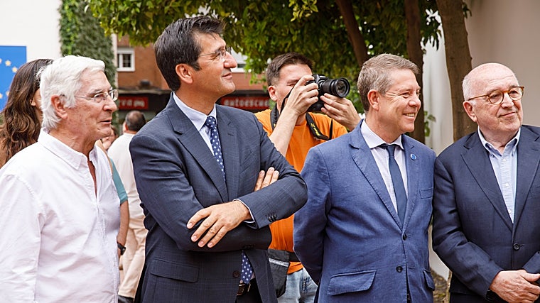 José María Barreda, José Manuel Caballero, Emiliano García-Page y Joaquín Almunia en el homenaje a Manuel Marín