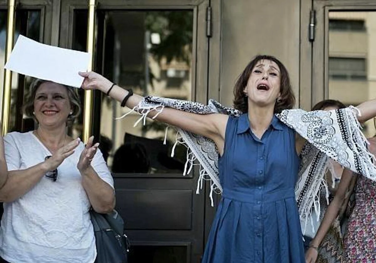 Juana Rivas, a la salida de un juicio en Granada