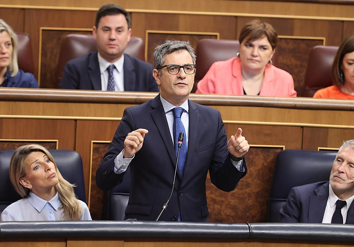 Bolaños acusa a los jueces de mirar con «recelos» su reforma de acceso a la carrera judicial