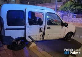 Detenido un conductor en Palma tras agredir y amenazar de muerte a un policía después de provocar un accidente por ir ebrio