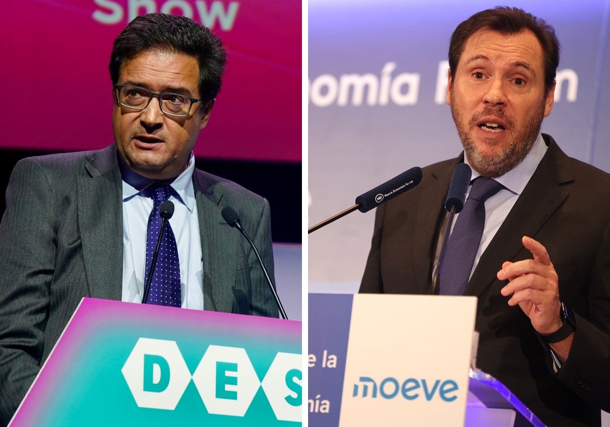 El minsitro de Transformación Digital, Óscar López, y el de Transportes, Óscar Puente