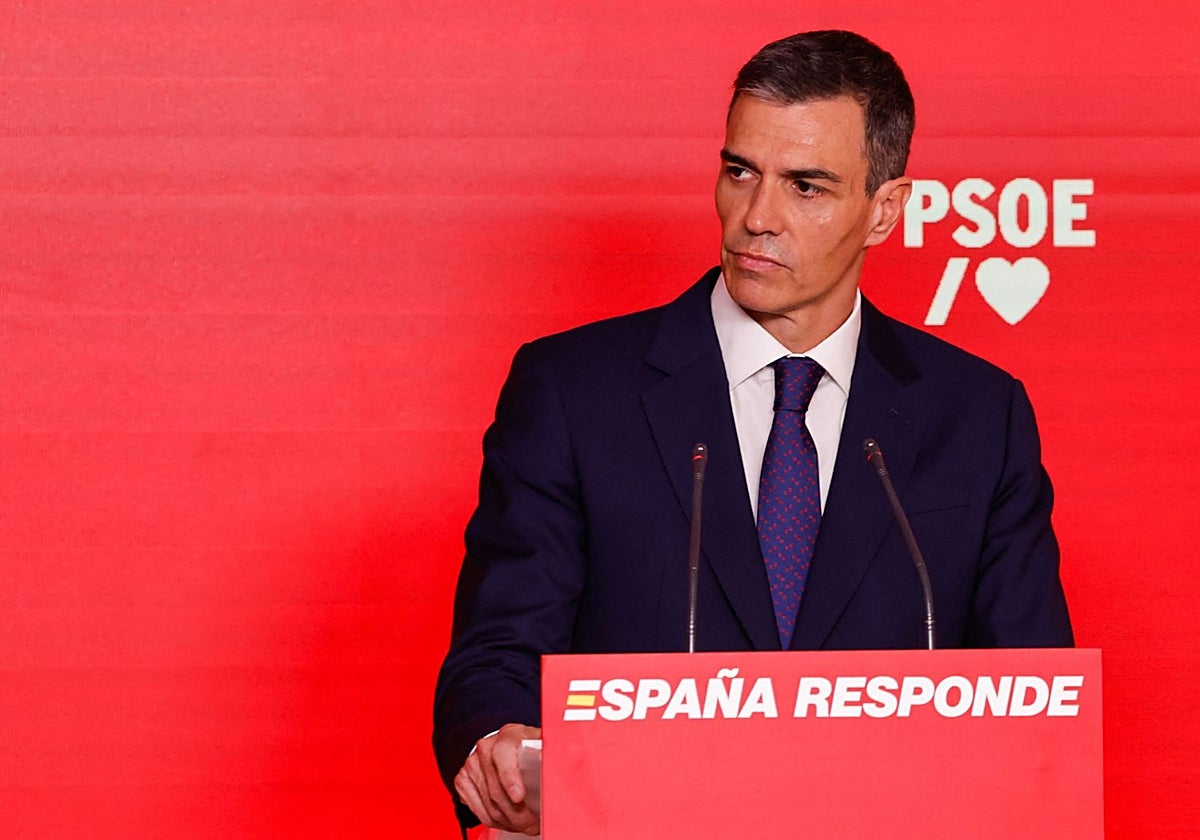 Sánchez, durante su comparecencia