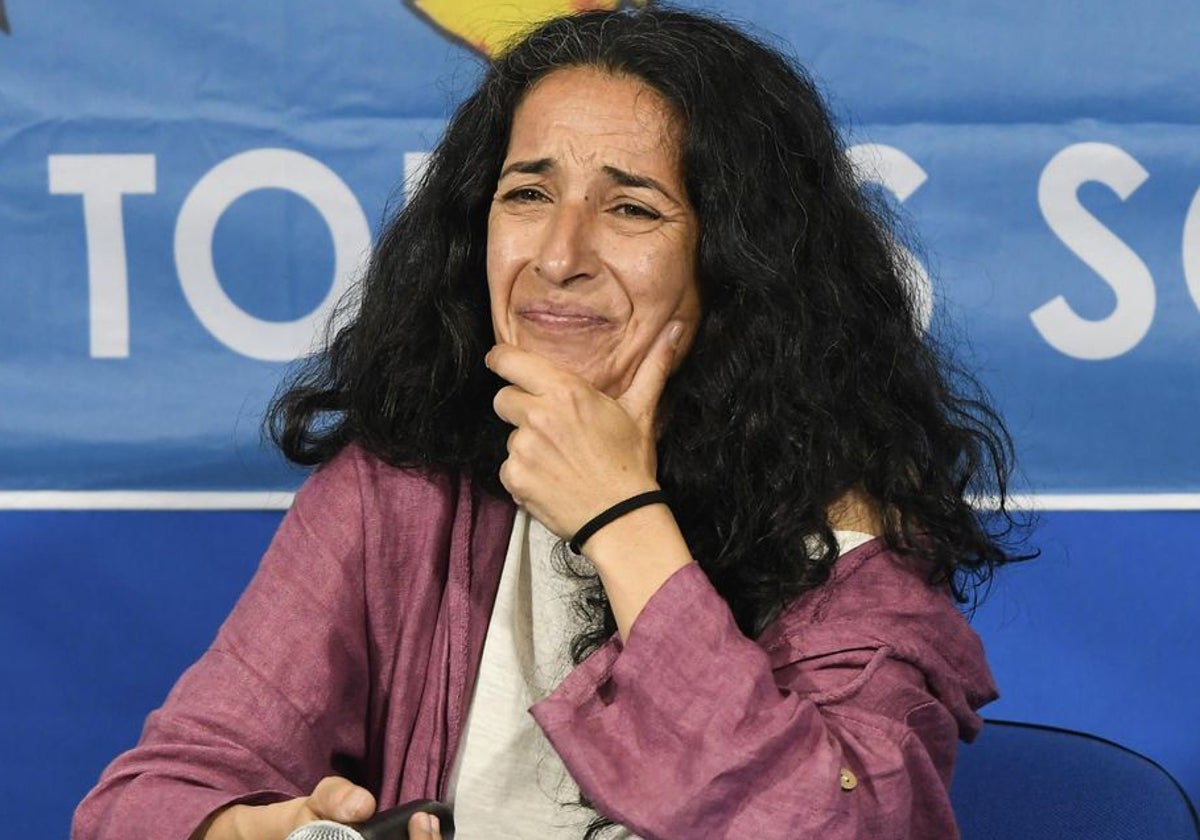 Patricia Ramírez durante la última rueda de prensa que ofreció en Almería