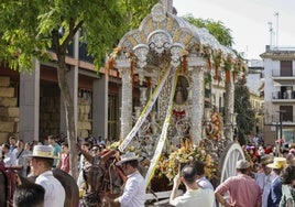 El Simpecado actual del Rocío de Córdoba y el Primitivo, recién restaurado, estarán en el traslado a San Pablo