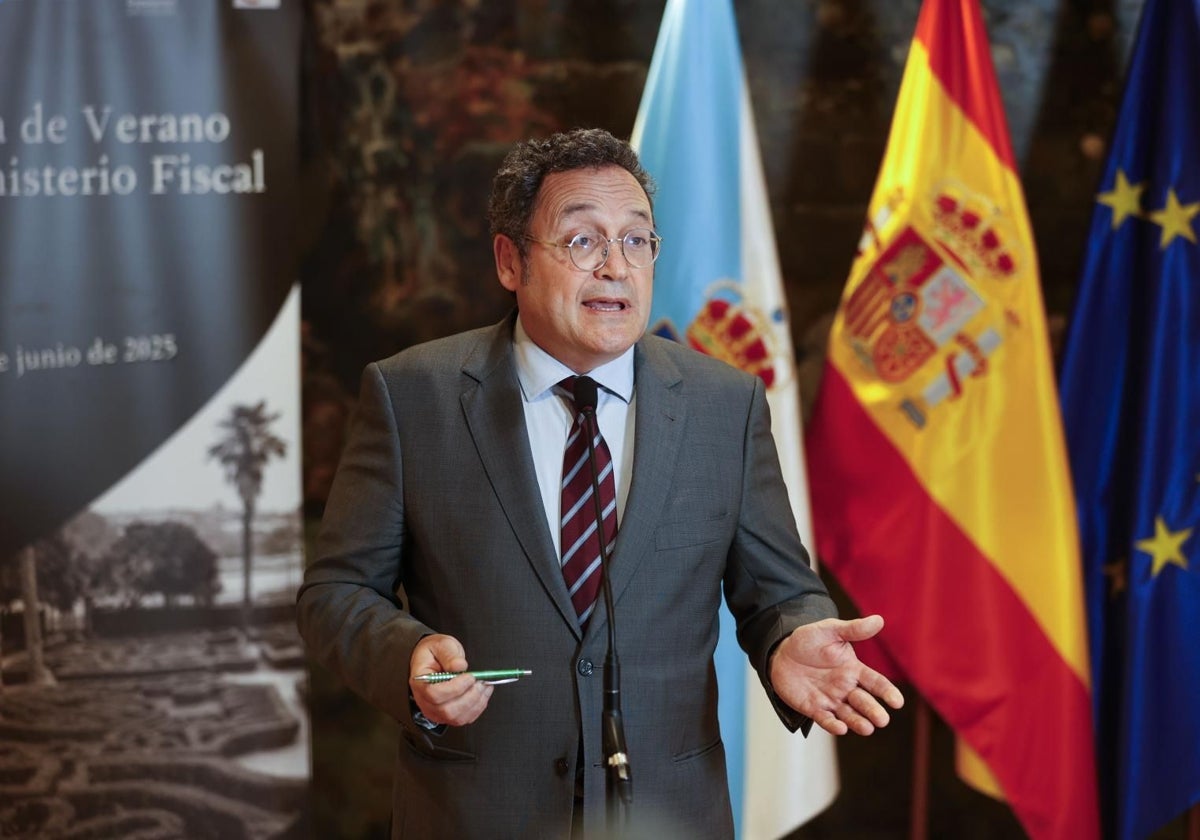 El fiscal general del Estado, Álvaro García Ortiz, este viernes en Bergondo (La Coruña)