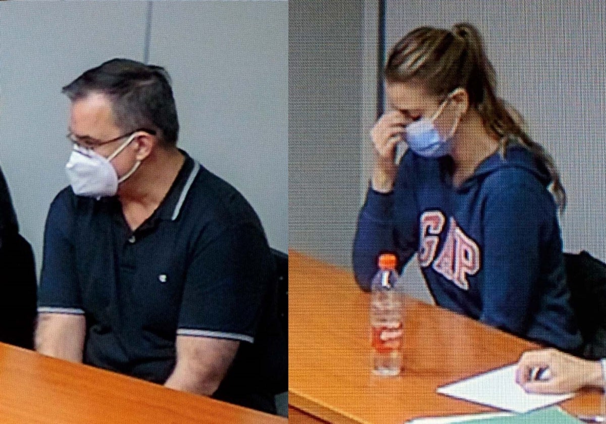 Imagen de Maje y Salva durante la lectura del veredicto del jurado popular, el 30 de octubre de 2020, en la Audiencia de Valencia