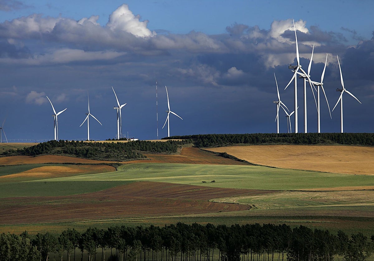 Imagen de archivo de un parque eólico