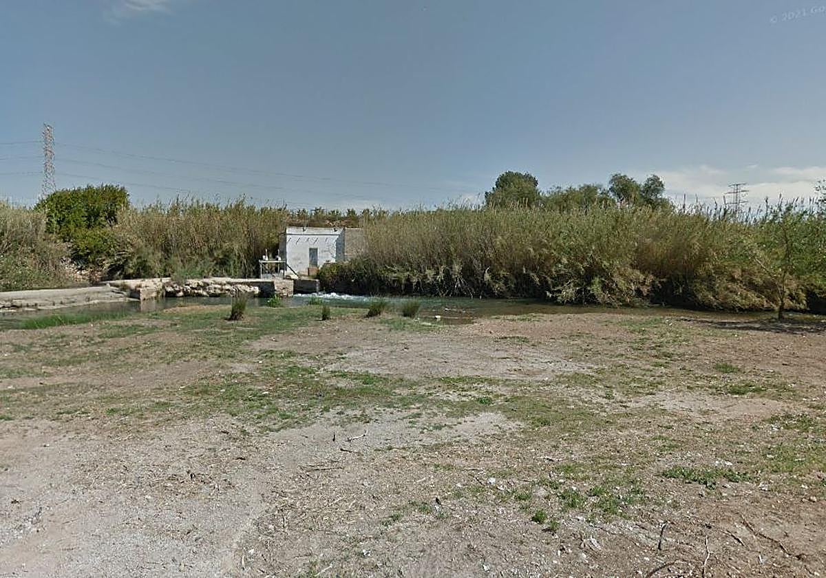 Azud de la Acequia de Tormos, donde se ha producido la desaparición