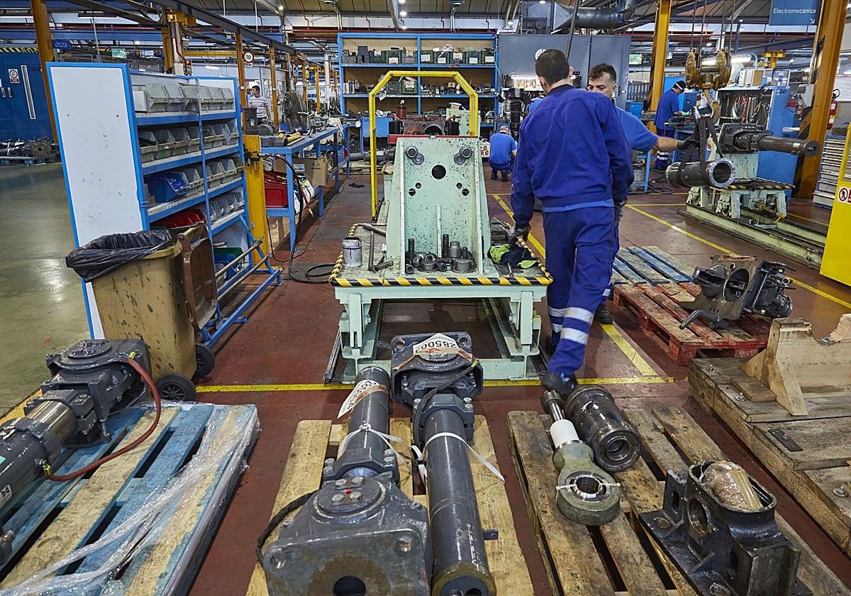 Una de las zonas de taller y cocheras de Metro de Madrid