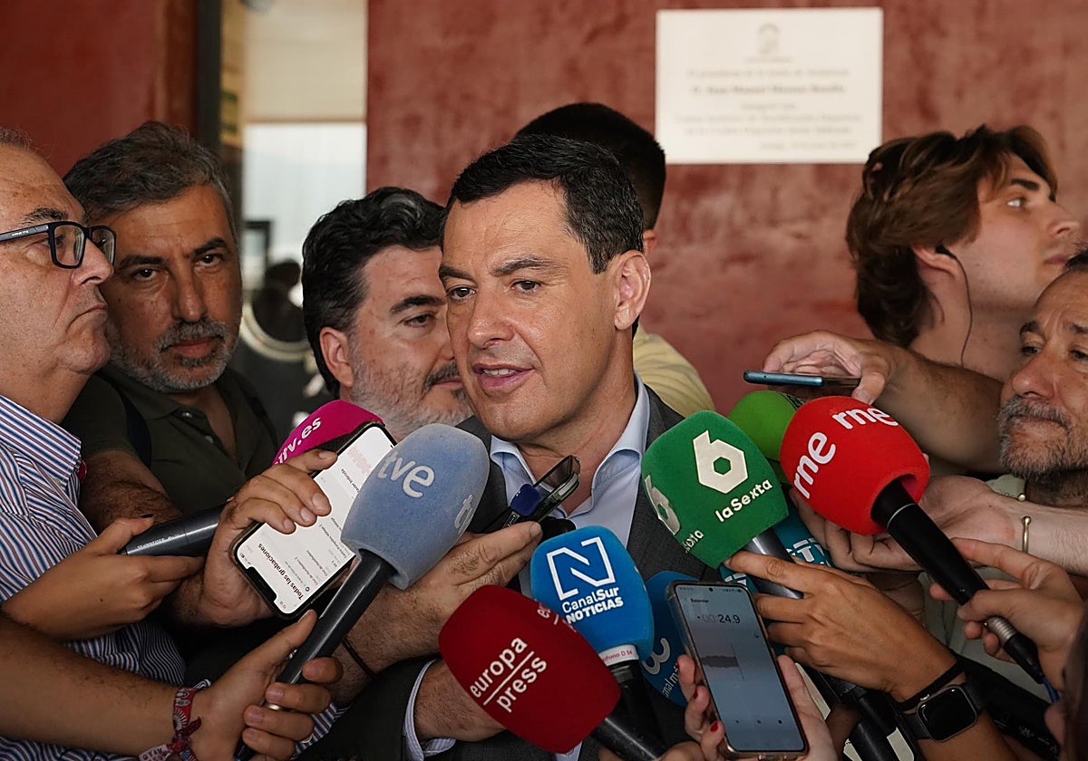 El presidente de la Junta de Andalucía, Juanma Moreno