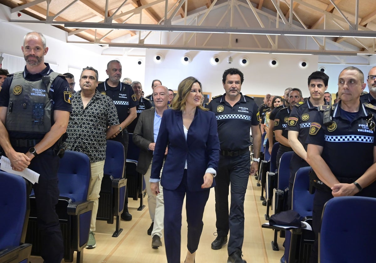Imagen de la alcaldesa de Valencia, María José Catalá, en la jornada de formación sobre la okupación