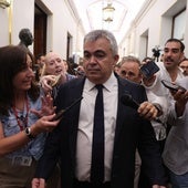 Cerdán, el jueves, a su salida del hemiciclo tras publicarse el informe de la UCO que lo implica en mordidas