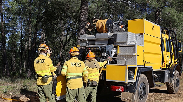 Bomberos forestales de Extremadura