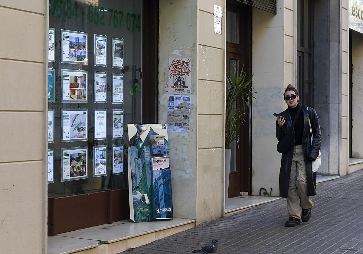 Agencia inmobiliaria en el barrio de Gracia de Barcelona