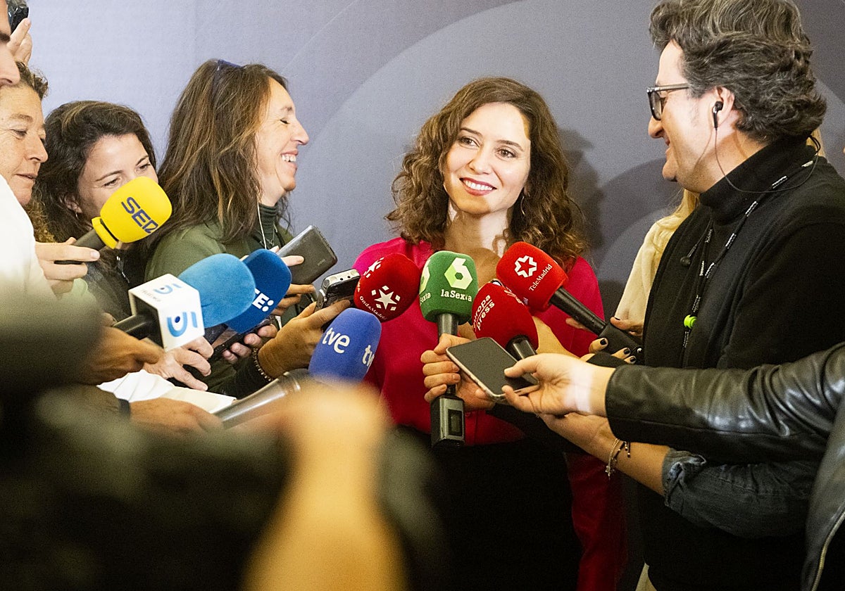 La presidenta madrileña, Isabel Díaz Ayuso